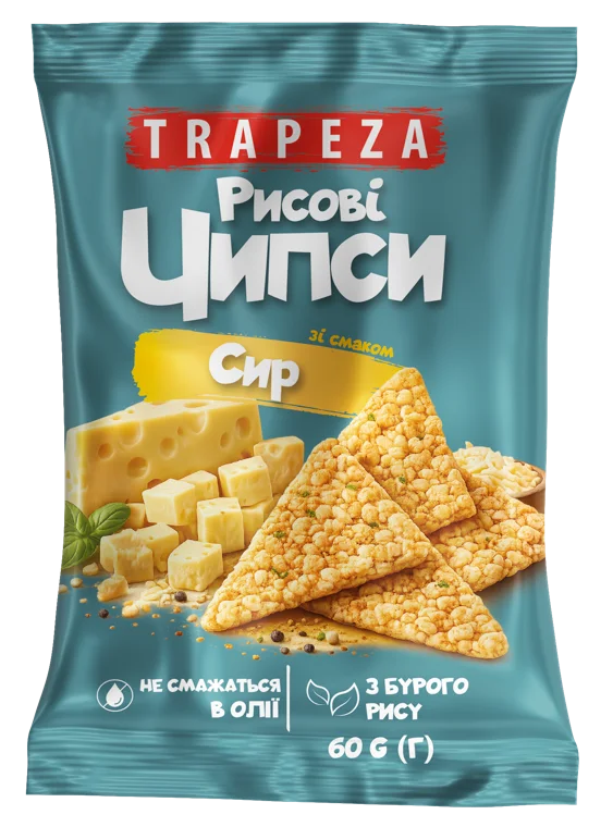 Чипси Рисові зі смаком «Сиру»